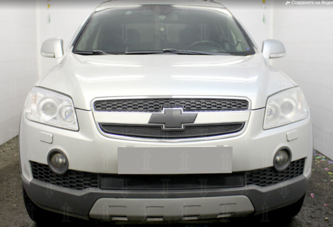 Защита радиатора "Standart" Chevrolet Captiva (2006-2011) низ, чёрная купить недорого с доставкой в Убинское