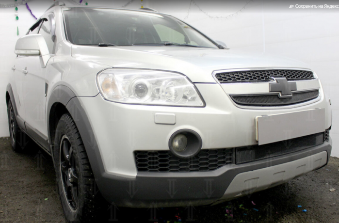Защита радиатора "Standart" Chevrolet Captiva (2006-2011) низ, чёрная купить недорого с доставкой в Убинское