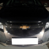 Защита радиатора "Standart" Chevrolet Cruze (2012-2015) верх, чёрная купить недорого с доставкой в Убинское