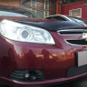 Защита радиатора "Standart" Chevrolet Epica (2006-2013) чёрная купить недорого с доставкой в Убинское