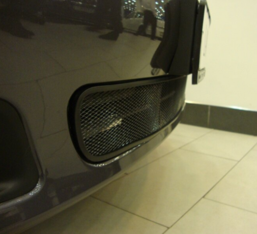 Защита радиатора "Standart" Chevrolet Lacetti (хэтчбек) чёрная купить недорого с доставкой в Убинское