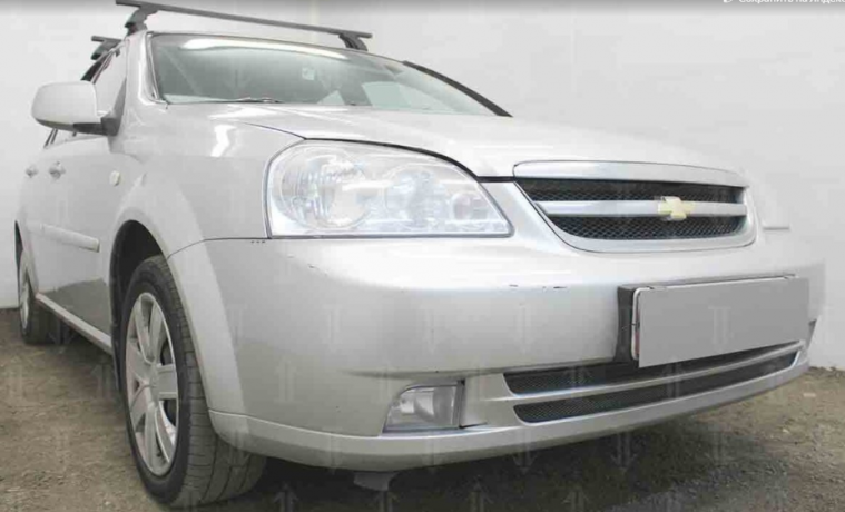 Защита радиатора "Standart" Chevrolet Lacetti седан (2004-2013) чёрная купить недорого с доставкой в Убинское