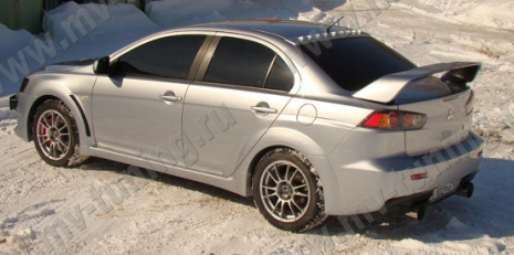 Козырек на заднее стекло с 9 зубьями для Mitsubishi Lancer X (2007-2016) купить недорого с доставкой в Убинское