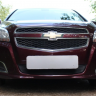 Защита радиатора "Standart" Chevrolet Malibu (2012-2015) чёрная купить недорого с доставкой в Убинское