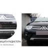 Защита радиатора "Standart" Chevrolet Malibu (2012-2015) чёрная купить недорого с доставкой в Убинское