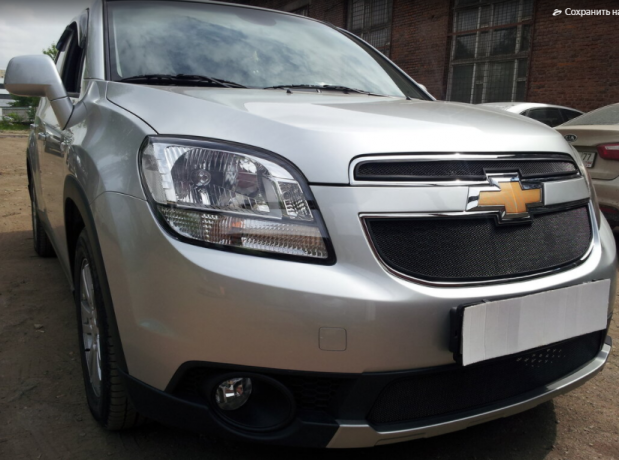 Защита радиатора "Standart" Chevrolet Orlando (2009-2015) верх, чёрная купить недорого с доставкой в Убинское