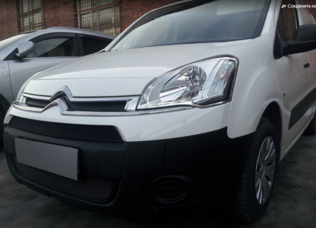Защита радиатора "Standart" Citroen Berlingo рестайлинг (2008-2016) чёрная купить недорого с доставкой в Убинское