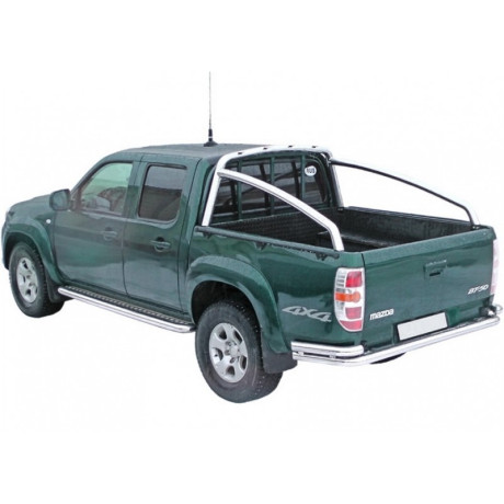Защитная дуга багажника удлинённая (d63,5) для Mazda BT-50 picup (2006-2011)(Нерж. Сталь) купить недорого с доставкой в Убинское