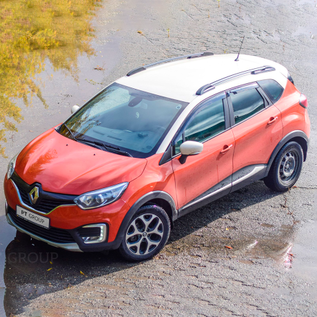 Рейлинги (Серебристый Муар) RENAULT Kaptur (2016-н.в.) купить недорого с доставкой в Убинское