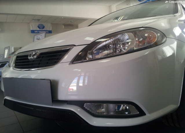 Защита радиатора "Standart" Daewoo Gentra чёрная купить недорого с доставкой в Убинское