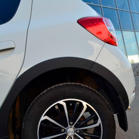 Комплект накладок на арки + накладки на пороги "KART RS NEW" для Renault Sandero (с комплектацией) купить недорого с доставкой в Убинское