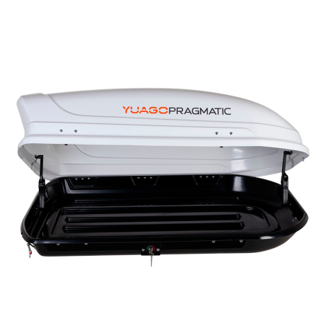 Автобокс YUAGO Pragmatic (тиснение) (EuroLock), белый, 410 л купить недорого с доставкой в Убинское