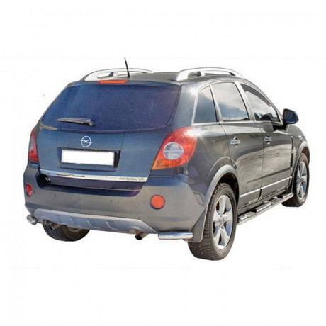 Защита заднего бампера «Уголки» (d63,5) для Opel Antara (2006-2012)(Окрашенное) купить недорого с доставкой в Убинское