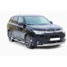 Защита порогов «Труба с проступью» (d76) для Mitsubishi Outlander (2014-2016)(Окрашенное) купить недорого с доставкой в Убинское
