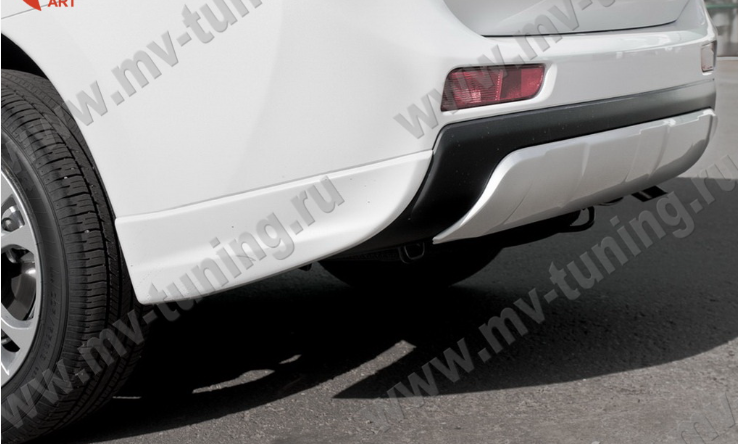Диффузор заднего бампера "Broomer Design" для Mitsubishi Outlander (3rd generation)(2012-2014) купить недорого с доставкой в Убинское