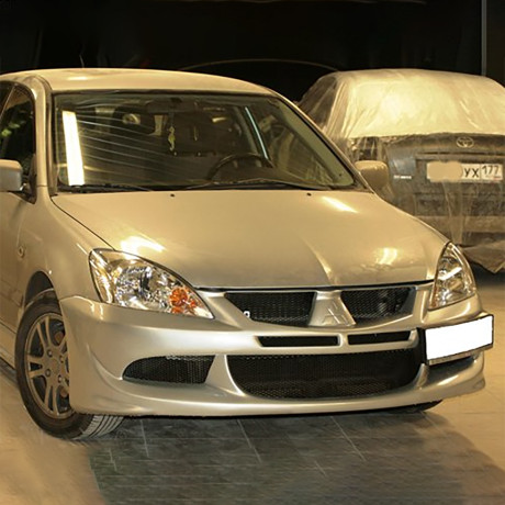 Бампер передний в стиле "EVO" для Mitsubishi Lancer IX (2003-2009) купить недорого с доставкой в Убинское