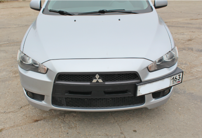 Рамка под номер на передний бампер для Mitsubishi Lancer X (2007-2016) купить недорого с доставкой в Убинское