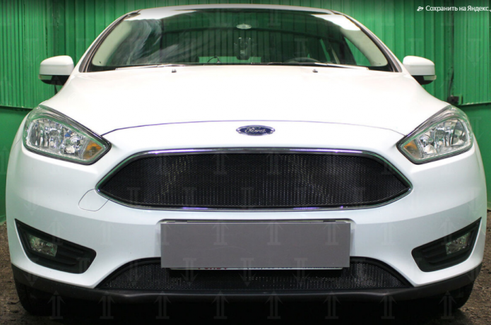 Защита радиатора "Standart" Ford Focus III рестайлинг (2014-2019) низ, чёрная купить недорого с доставкой в Убинское