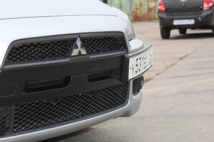 Воздуховоды радиатора в передний бампер (Цельные) var №2 для Mitsubishi Lancer X (2007-2010) купить недорого с доставкой в Убинское