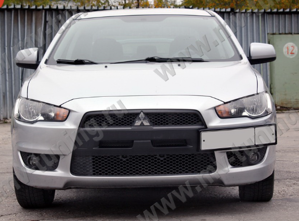Воздуховоды радиатора в передний бампер (Цельные) var №2 для Mitsubishi Lancer X (2007-2010) купить недорого с доставкой в Убинское
