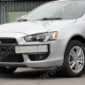 Воздуховоды радиатора в передний бампер (Цельные) var №2 для Mitsubishi Lancer X (2007-2010) купить недорого с доставкой в Убинское