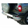 Защита заднего бампера «Уголки Люкс» угловая, цельная для B@3 2123 "Chevrolet Niv@" (d63.5), нержавеющая сталь купить недорого с доставкой в Убинское