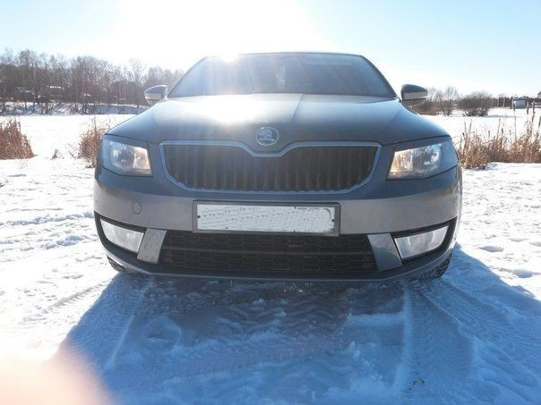 Вставки переднего бампера в стиле "RS" для Skoda Octavia III A7 (2013-2016) купить недорого с доставкой в Убинское