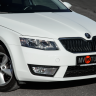 Вставки переднего бампера в стиле "RS" для Skoda Octavia III A7 (2013-2016) купить недорого с доставкой в Убинское