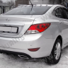 Диффузор заднего бампера var №2 (текстурный пластик) для Hyundai Solaris (2010-2013) купить недорого с доставкой в Убинское