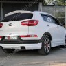 Накладка (юбка) заднего бампера "JSW Style" для KIA Sportage (3rd) (2010-2016) купить недорого с доставкой в Убинское