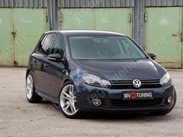 Накладки на пороги "R-Line" для Volkswagen Golf VI (2008-2012) купить недорого с доставкой в Убинское