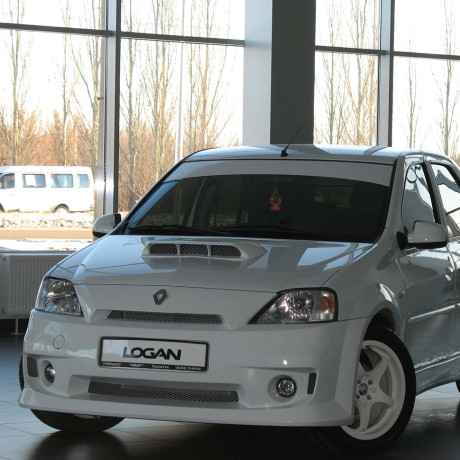 Накладка на капот "Power DM" для Renault Logan купить недорого с доставкой в Убинское