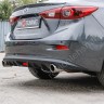 Диффузор заднего бампера var №2 (с килями) для Mazda 3 (2013-н.в.) купить недорого с доставкой в Убинское