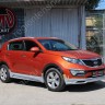 Накладки на пороги "JSW Style" для KIA Sportage (3rd) (2010-2016) купить недорого с доставкой в Убинское