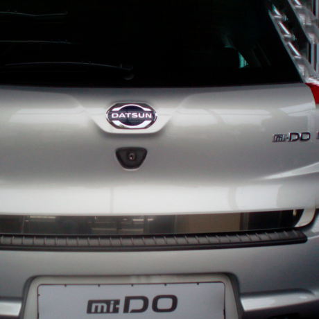 Защитная накладка на задний бампер "АртФорм" для Datsun Mi-Do (2014-н.в.) купить недорого с доставкой в Убинское